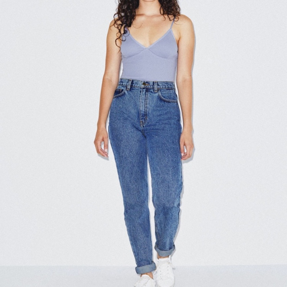 American apparel high-waisted jeans